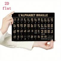 Vintažinis prancūzų Brailio rašto abėcėlės metalinis sienos meno kūrinys Retro skardinis ženklas Dekoracija Vidaus lauko 7,8x11,8 colio (Multicolor,TYA92636-20x30) įvairiaspalvis