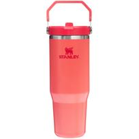 Stanley The IceFlow Flip Straw 2.0 Termosinis puodelis 0,89 l, Koralų spalvos, Izoliuotas puodelis su lanksčiu šiaudeliu, Didelės talpos nešiojamas, 10-12043-076 balta