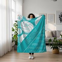 Custom Volleyball Blanket Personalized Senior Volleyball Gift For Volleyball Team Gift Volleyball Senior Gift 75x100 CM