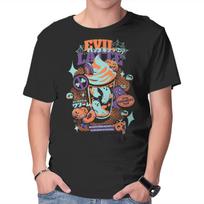 Unisex Crew Neck T-Shirt Evil Pumpkin Spice Latte Graphic Short Sleeve Casual Tee S