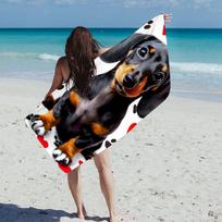 Dachshund Print Microfiber Beach Towel,Soft Perfect For Beach, Pool, Yoga, Travel, Camping & Outdoor Activities, Holiday Gift 35x73cm