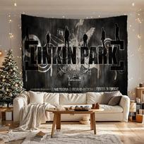Epic Linkin Park Tapestry With Iconic Band Silhouettes And Album Titles, Perfect For Fans And Ideal For Adding A Rock And Roll 75X75cm