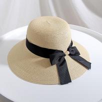 Beach Hat For Women, Wide Brim Sun Straw Hat For Women, Sun Hat Womens Upf 50+ Uv Protection 52 cm smėlis
