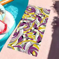 E-Emilio Pucci Towel Microfiber Beach Towel, Quick-Dry, Sand-Free, Ultra-Fine Fiber, Super Soft. 60x35CM