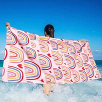 Watercolor Sea Turtle Jellyfish Print Beach Towel Microfiber Quick Dry Absorbent Bath Towel For Summer Beach Pool Swim 50x100cm