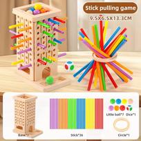 Montessori Colorful Stick Balancing Game Parent-Child Interaction Classic Fun Dice Game Fine Motor Skills Toy Birthday Gift