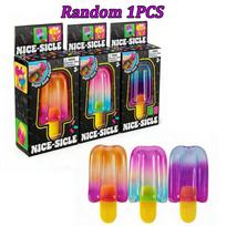 Nice‑Sicle Needoh Gradientinis ledinukas Squish žaislas, Skaidrus želė lėtai atšokantis streso malšinimo Fidget žaislas pink