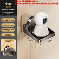 Suction Cup Camera Stand With Plastic Material For Indoor Security And Monitoring Gray
