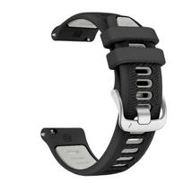 18mm 20mm 22mm Watch Band for Garmin Forerunner 170 970 570 265 255 265s 255S 245 165 55 Stainless Steel Buckle Strap for Garmin active 6 Vivoactive 5 Garmin 18mm juoda pilka spalva