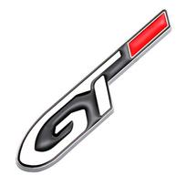 Car Fender Metal Sticker Rear Trunk Badge Emblem For Peugeot GTI GT GTline GT RCZ 406 405 205 3008 206 208 408 508 407 107 307 GTI-B black