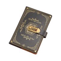 A5  100Sheets Journal Notebook With Lock Flower Cover Personal Notebook Diary Writing Pads  Work raudona