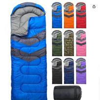 Cross-Border Bestseller: Splash-Proof Outdoor Camping and Hiking Sleeping Bag with Hollow Cotton Single tamsiai mėlyna spalva