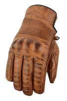 Ruda vaškuota oda motociklo pirštinė iš karvės odos elastinga Classic Distressed L ruda