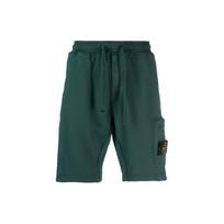 Stone Island Solid Color Logo Fit Five-Point Casual Shorts Men shorts Green 791562520-V0057 M