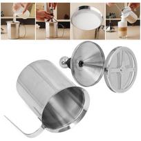 800ML Capacity Manual Milk Frother Double Layer Design Milk Foam Making Tool  Coffee Making