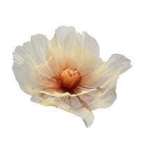 Single Flower Head Simulated Flower Large Poppy Silk Mesh Yarn Window Display Flower Beautiful Decoration Stand Props oranžinė