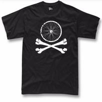 Bike Wheel Skull T-Shirt Mountain Bike MTB Bicycle Downhill Unisex Mens Tee XXXL