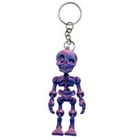 3D Printed Skeleton Keychain Pendant Joint Mobility Skeleton Stress Relief Toys Desktop Ornament Craft For Kid Halloween Gift A1
