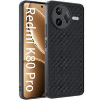 Applicable to Redmi K80Pro mobile phone case, carbon fiber Kevlar pattern anti-drop K80 ultra-thin REDMIK70E protective case Redmi k80 pro