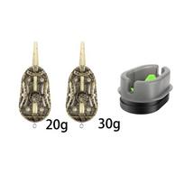 2/5Pcs 20G/30G/40G/50G/60G Method Feeder Fishing Inline Feeder Carp Fishing Feeder Device Kit Feeder Carp Fishing Hair Rigs 20g 30g