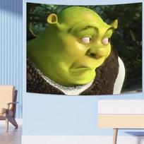 Shrek Meme Tapestry - Soft, Cozy, Perfect For Home Decor, Adding Quirky Vibes, Fun Charm, And Laughter To Any Room 100x150cm