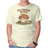 Unisex Crew Neck T-Shirt Tripping Hazard Graphic Short Sleeve Casual Tee M