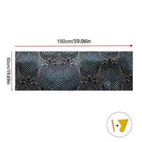 S Car Interior Stickers High-Grade Brocade Satin Embroidery Stickers Self-Adhesive Fabric Stickers Universal Ab Pillar Backi mėlyna