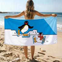 Cartoon P-Pingu Cute Funny Towel Beach Towel Oversized Quick Dry Towel Absorbent Soft Swim BeachTowels for Men Women STJ40x70CM