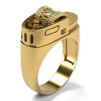 Alloy Material Lighter Ring Copper Ring Trendy Style Fashion Ring Creative Design Fashionable Jewelry Geometric Design Ring auksas