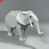 MOC Bricks Animal Elephant Action Figure War Wild Forest Scene Accessories Educational Building Blocks Assembled Toys Kids Gifts