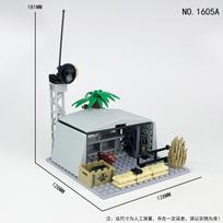 WW2 Military Building Blocks Fortress German Army Bunker Wall Defense Base Soldier Figure Tower Scene Bricks Toy Boy Gift