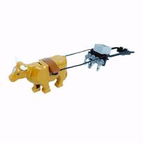 MOC Viduramžių Ūkio Galvijai Arklių Vežimas Statybinės Detalės Riteriai Transportas Galvijų Plytos Modelis Minifigūrėlės Priedai Žaislas
