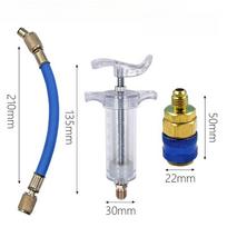 Alyvos/Dažų Injektorius 30ml 1oz Automobilio Oro Kondicionieriaus Žemos Pusės Greito Jungimo Adapteris 1/4 Colio Automobilių Oro Kondicionavimo Įpurškimo Švirkšto Įrankių Rinkinys