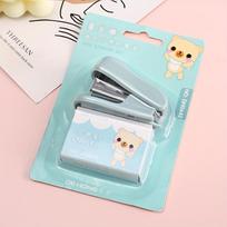 1pcs Mini Stapler Set Staples Paper Binder Stationery Office Kawaii Stationery Binding Tools School Supplies žalia