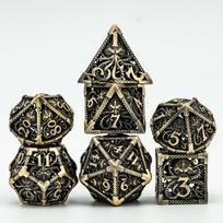 Cusdie Hollow Octopus DND Metal Dice Set 7 D4 D6 D8 D10 D% D12 D20 Polyhedral Dices for Board Games Role Playing Game Pathfinder