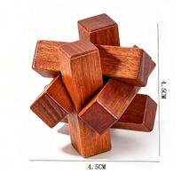 Wooden Knot Puzzle IQ Logic Training Unlock Interlock Brain Teaser Toys Educational Fun Challenge Gifts For Kids & Adults