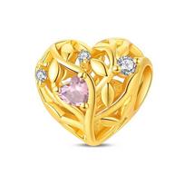 K Gold Dragonfly Bead Charm with Safety Clasp for DIY Bracelet Making
