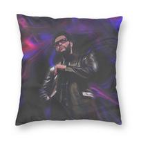 The Weeknd Rapper Singer Pillowcase Printing Polyester Cushion Cover Decoration Throw Pillow Case Cover Home 40*40Cm Peach skin 18*18(CM)-1Pcs