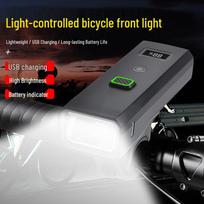 Captain Tas Bike Headlight - Waterproof, Long Battery Life, Bright Night Riding Flashlight for Mountain Bikes juoda