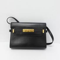 [Pre-Owned] YSL Manhattan Leather Crossbody Shoulder Bag - Excellent #IJH8L ONE SIZE