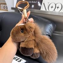 Triušio Rex Kailio Arkliuko Raktų Pakabukas - Mielas Vienaragio Pliušinis Krepšio Pakabukas Dovana brown