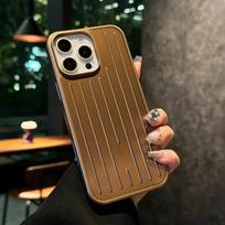 Luxury Business 3D Corrugated Stripe Stylish Business Luggage Phone Case for IPhone 17 Pro Max 16 15 14 Hard Shockproof Bumper Cover iPhone 16 auksas