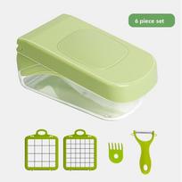 Kitchen Food Processor With Plastic Body And Sharp Blades For Slicing And Dicing Vegetables 6Pcs