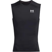 Under Armour HeatGear T Shirt Men's Black/White 1361522-002 XL