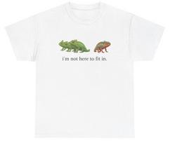 Im Not Here To Fit In Chameleon T Shirt Graphic Tee S