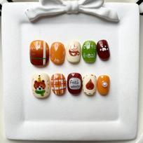 Hand-Painted Press-On Nails Short Square Cat Eye Design Cute Kawaii Style Wearable Nail Tips Women Extra Small