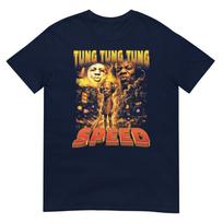 Retro Tung Tung Speed Howling To The Speed Moon Face Tshirt S