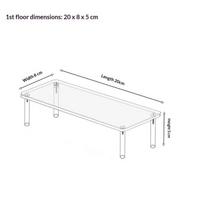 1 Set Trapezoidal Blind Boxes Storage Shelf 20Cm 1-4 Layers Acrylic Display Stand For Cupcake Perfume Doll Durable Display Rack 2Layer 20x8cm