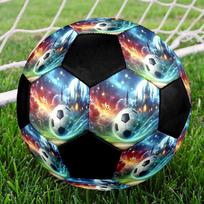 1pc Magic Soccer Night Soccer Balls Size 5 Machine-Stitched Ball, Sports League Outdoor Match Football Training Ball Futbol Voetbal. Q6126 Size 5