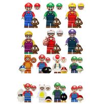 (Stilius G 14 vnt.) 14 Super Mario Luigi Peach Princesė Grybas Mini Figūrėlės Statybiniai Blokeliai Veikėjai Vaikams Geriausia Dovana Style A 8pcs